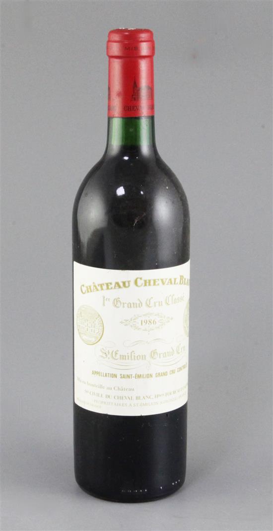 One bottle of Chateau Cheval Blanc, Saint Emilion Grand Cru, 1986,